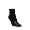 85 mm Leder-Ankle Boots mit Padlock-Verschluss