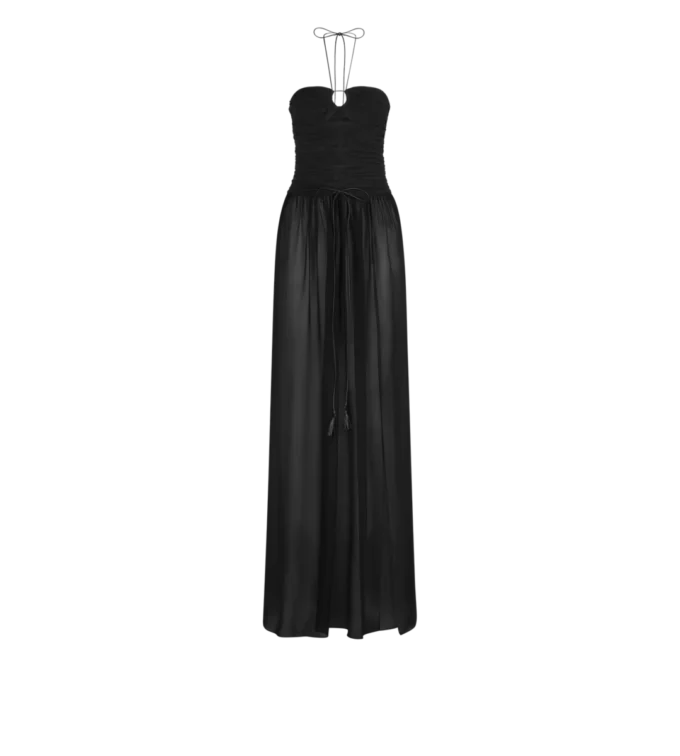 Abendkleid mit Kordelzug und Cut-Out-Details