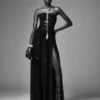 Abendkleid mit Kordelzug und Cut-Out-Details