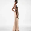 Abendkleid mit V-Ausschnitt und gekreuztem Ausschnitt