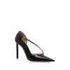 Asymmetrische Pumps aus Lackleder