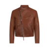 Asymmetrische Racerjacke aus Büffelleder
