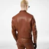 Asymmetrische Racerjacke aus Büffelleder