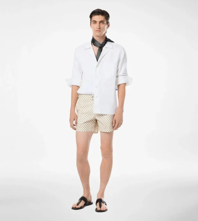 Badeshorts aus Nylon mit Paisley-Print