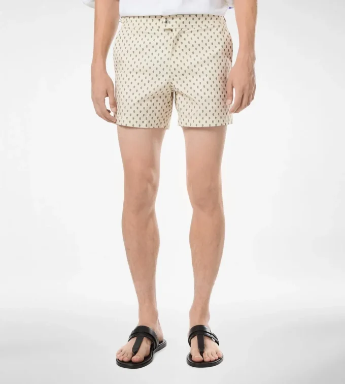 Badeshorts aus Nylon mit Paisley-Print
