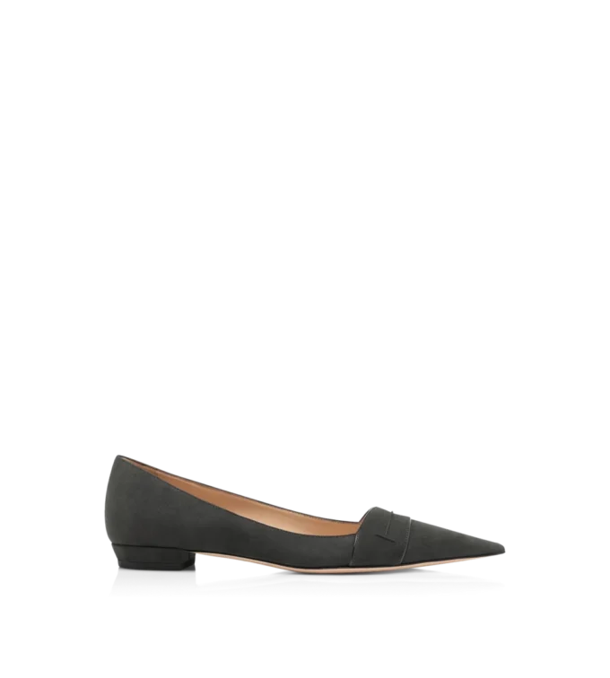 Ballerinas aus Wildleder mit EVA-Sohle