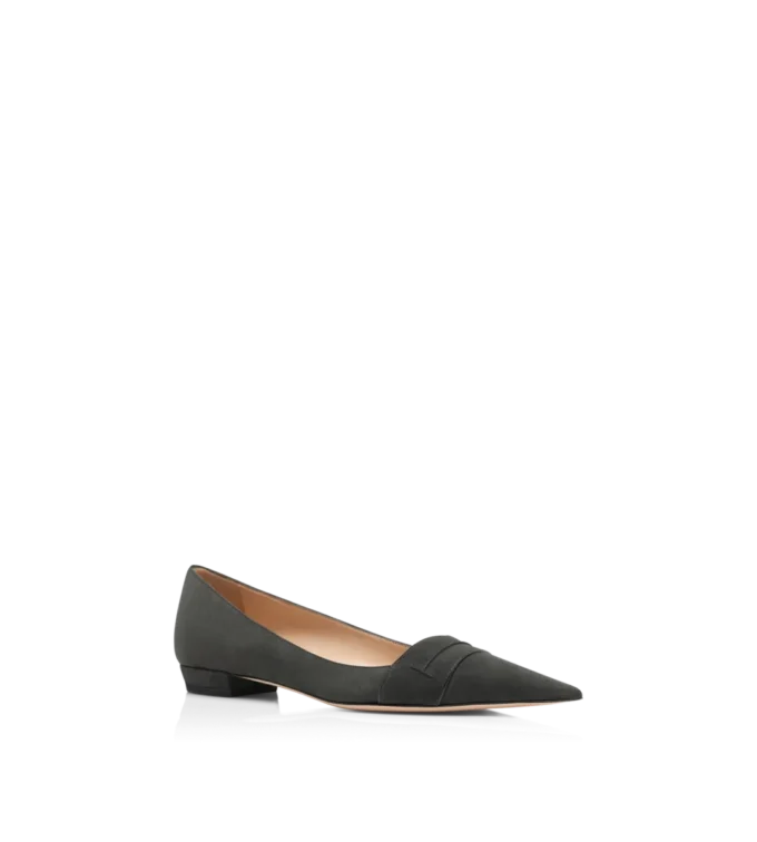 Ballerinas aus Wildleder mit EVA-Sohle