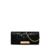 Bar Clutch mit Paillettenstickerei in Krokodillook