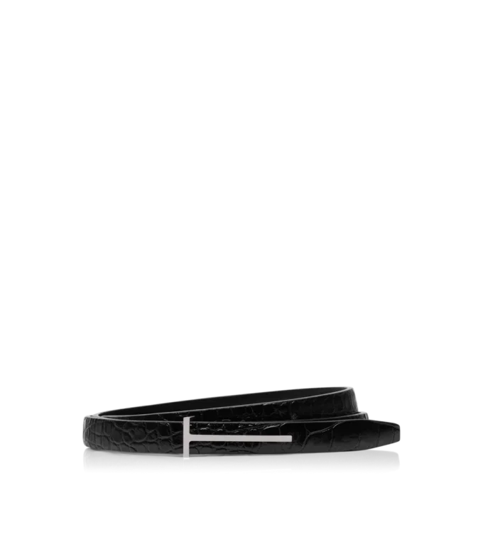 Bedruckter Croc Slim T Gürtel