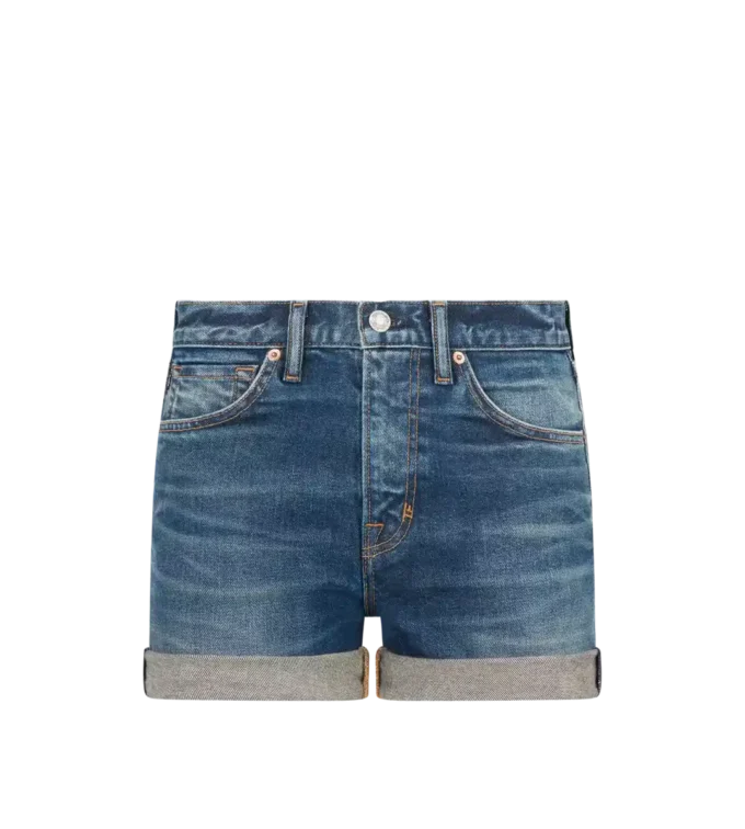 Bequeme Stonewashed-Jeansshorts