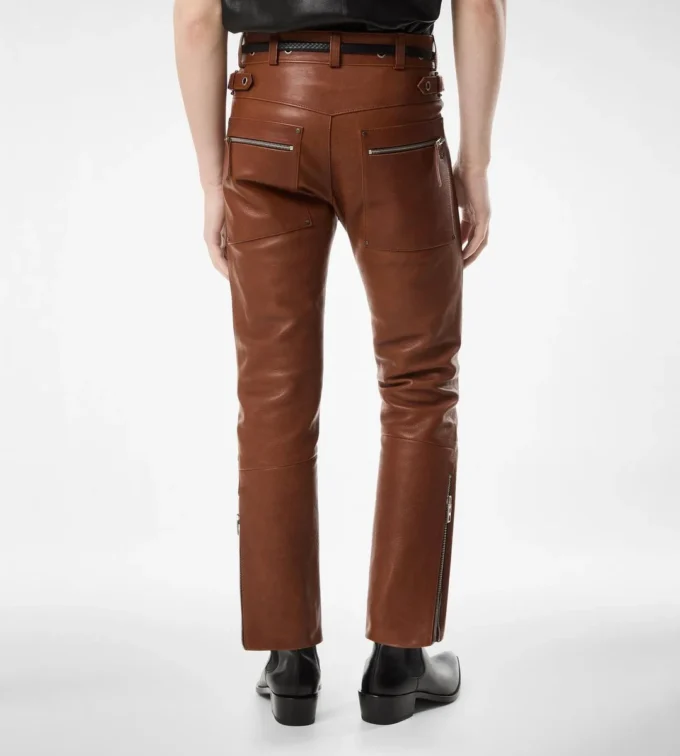 Bikerhose aus Büffelleder