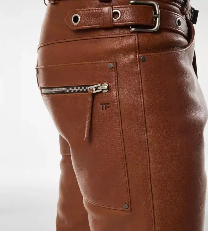 Bikerhose aus Büffelleder