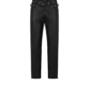 Bikerhose aus genarbtem Leder