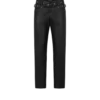Bikerhose aus genarbtem Leder
