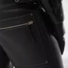 Bikerhose aus genarbtem Leder