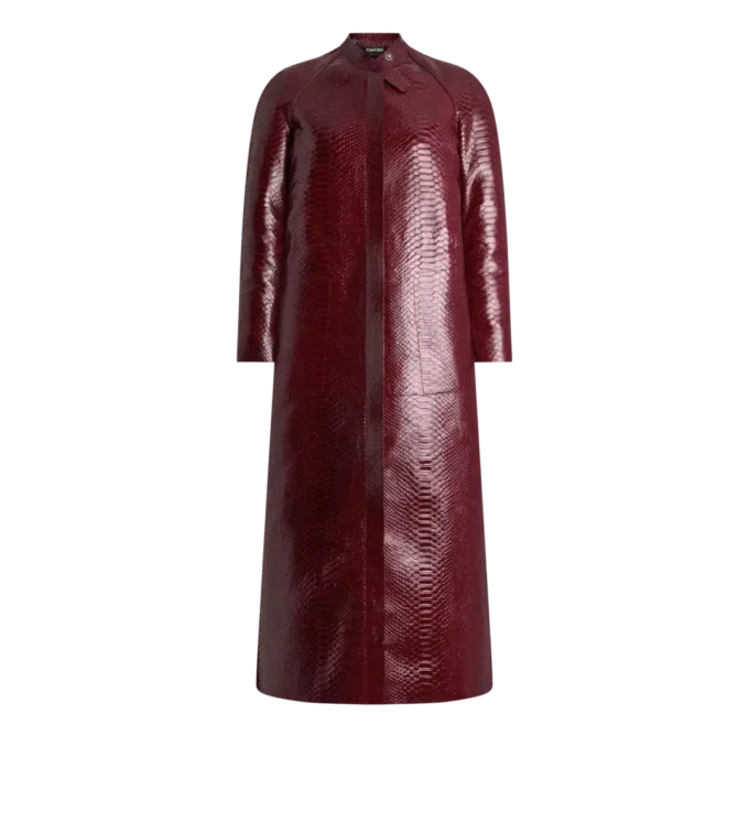 Bikerjacke aus bedrucktem Leder und gewaschenem Duchesse-Stoff