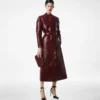 Bikerjacke aus bedrucktem Leder und gewaschenem Duchesse-Stoff