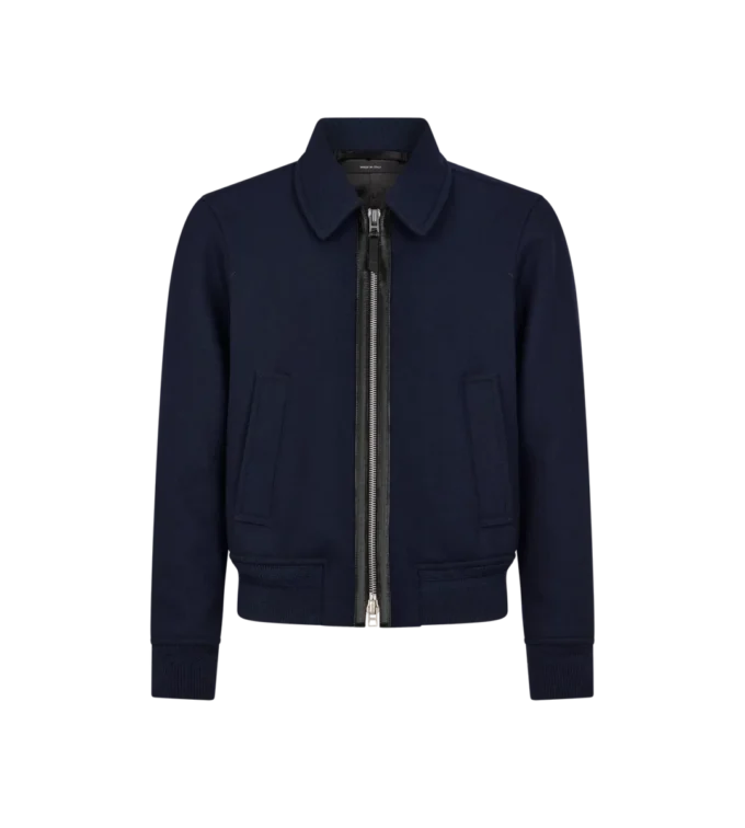 Blouson mit doppelseitigem Twillkragen