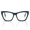 Blue Block Cat Eye Opticals mit aufsteckbarer Sonnenbrille