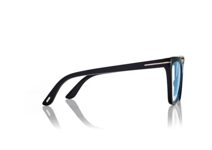 Blue Block Cat Eye Opticals mit aufsteckbarer Sonnenbrille