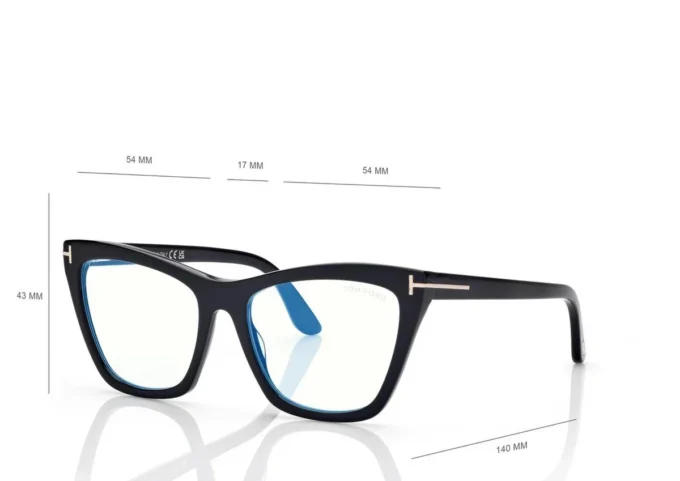 Blue Block Cat Eye Opticals mit aufsteckbarer Sonnenbrille