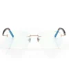 Blue Block Rechteckige Brille