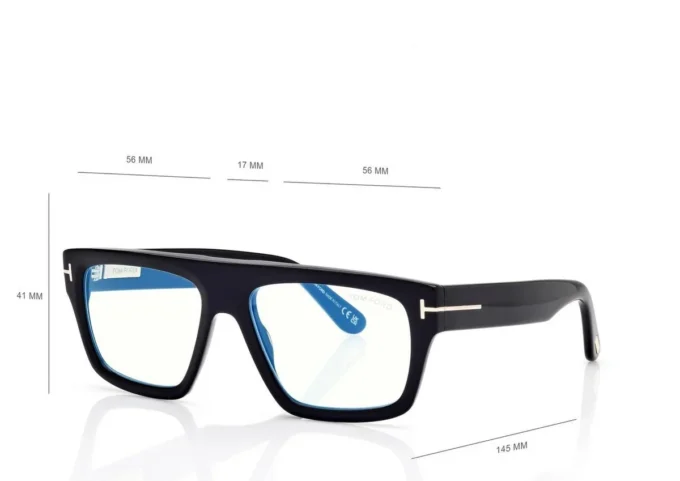 Blue Block Rechteckige Brille