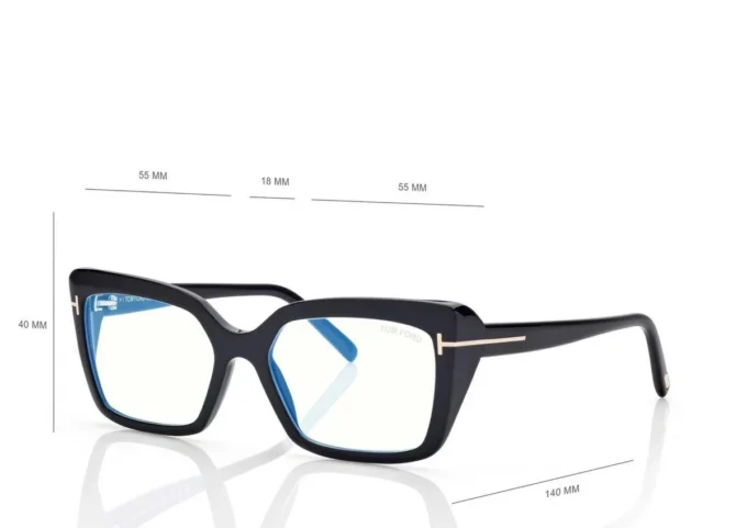 Blue Block Rechteckige Brille