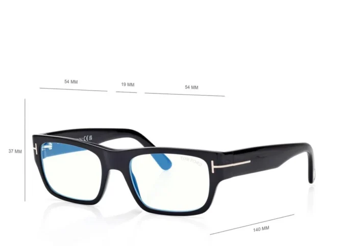 Blue Block Rechteckige Brille