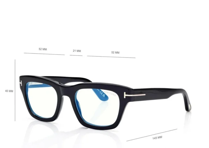 Blue Block Rechteckige Brille