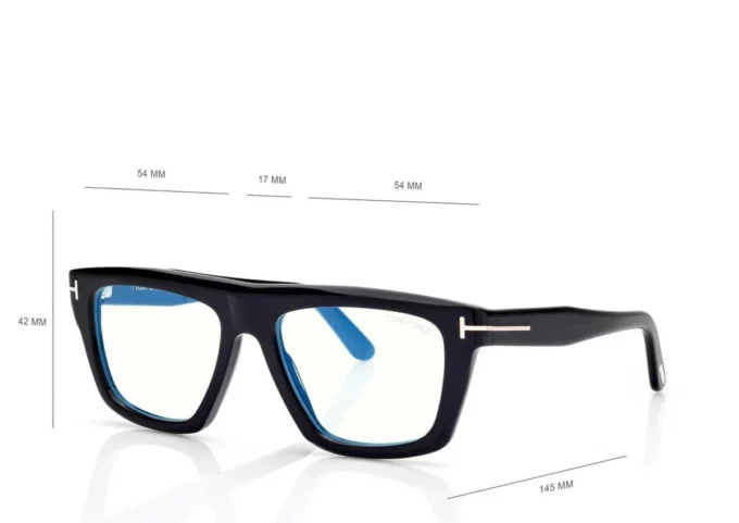 Blue Block Rechteckige Brille
