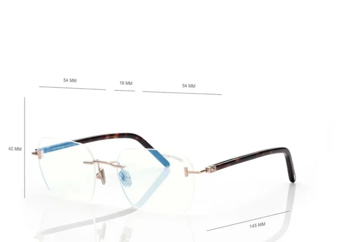 Blue Block Rechteckige Brille