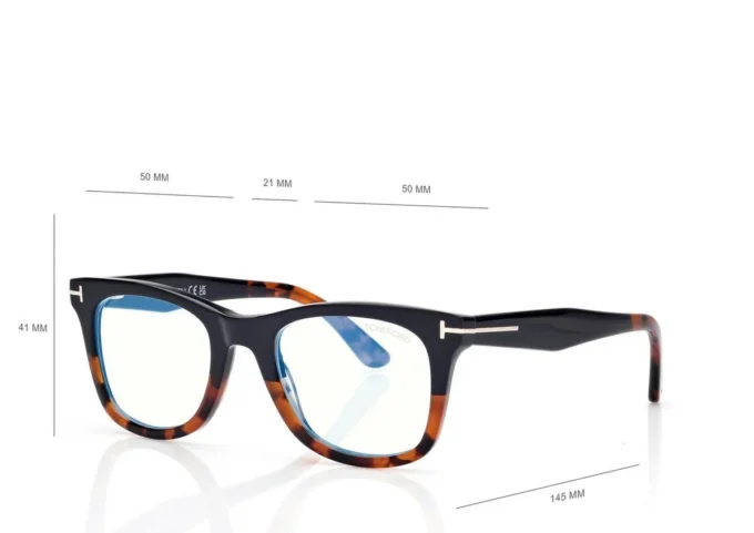 Blue Block Square Opticals mit aufsteckbarer Sonnenbrille