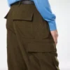 Cargohose aus Wolle, Kaschmir und Seide
