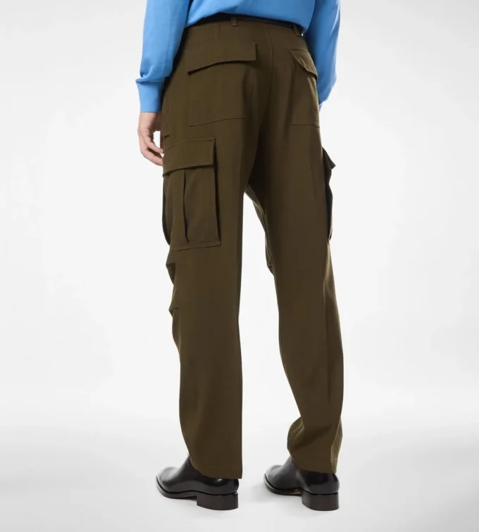 Cargohose aus Wolle, Kaschmir und Seide
