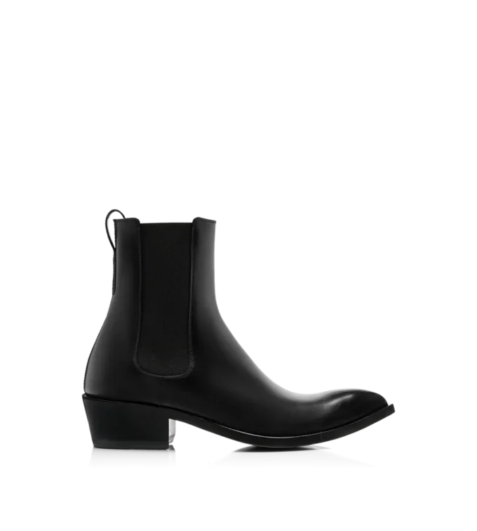 Chelsea-Stiefel aus poliertem Leder