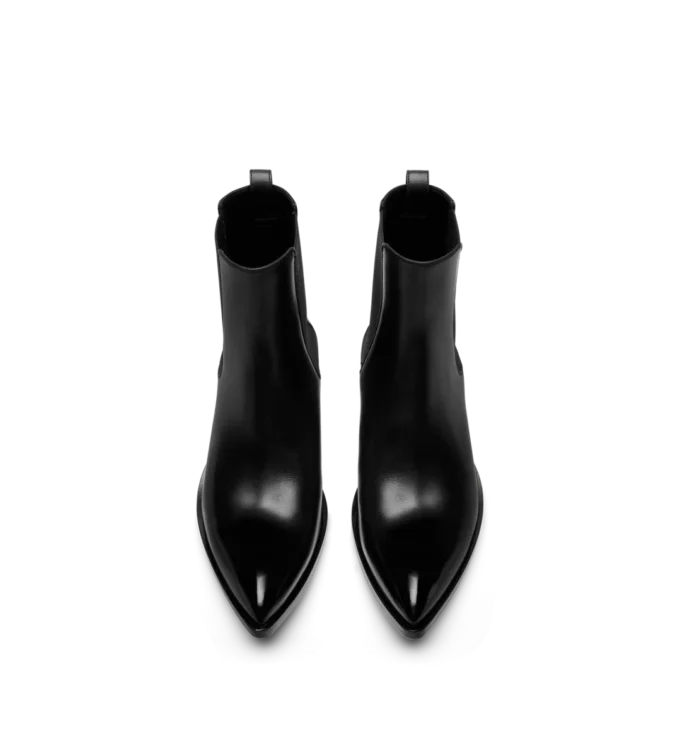 Chelsea-Stiefel aus poliertem Leder