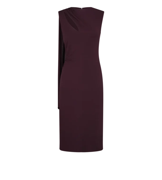 Cocktailkleid mit Cut-outs und Schal-Detail