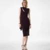 Cocktailkleid mit Cut-outs und Schal-Detail