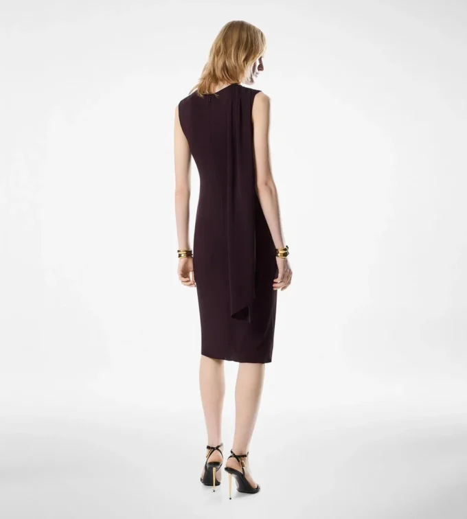 Cocktailkleid mit Cut-outs und Schal-Detail