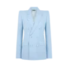 Doppelreihige Jacke aus Wollmischkrepp mit Pailletten