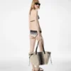 Gestreifte Jacquard-Tasche