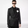 Duchesse-Jacke mit Polka-Dot-Jacquardmuster