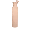 Ein-Schulter-Abendkleid mit gedrehter Vorderseite