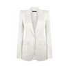Einreihige Jacke aus gewaschener Baumwoll-Seidenmischung Duchesse
