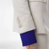 Einreihige Jacke aus gewaschener Baumwoll-Seidenmischung Duchesse