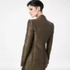 Einreihige Jacke mit Kragen und Krokodil-Jacquard