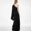 Einseitiges Abendkleid mit Cape und Liza-Hardware-Details