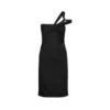 Einseitiges Cocktailkleid mit gedrehter Vorderseite