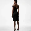 Einseitiges Cocktailkleid mit gedrehter Vorderseite